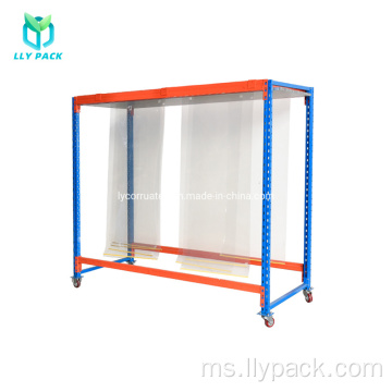 Percetakan Perindustrian Warehouse Metal Frame Hanging Rack